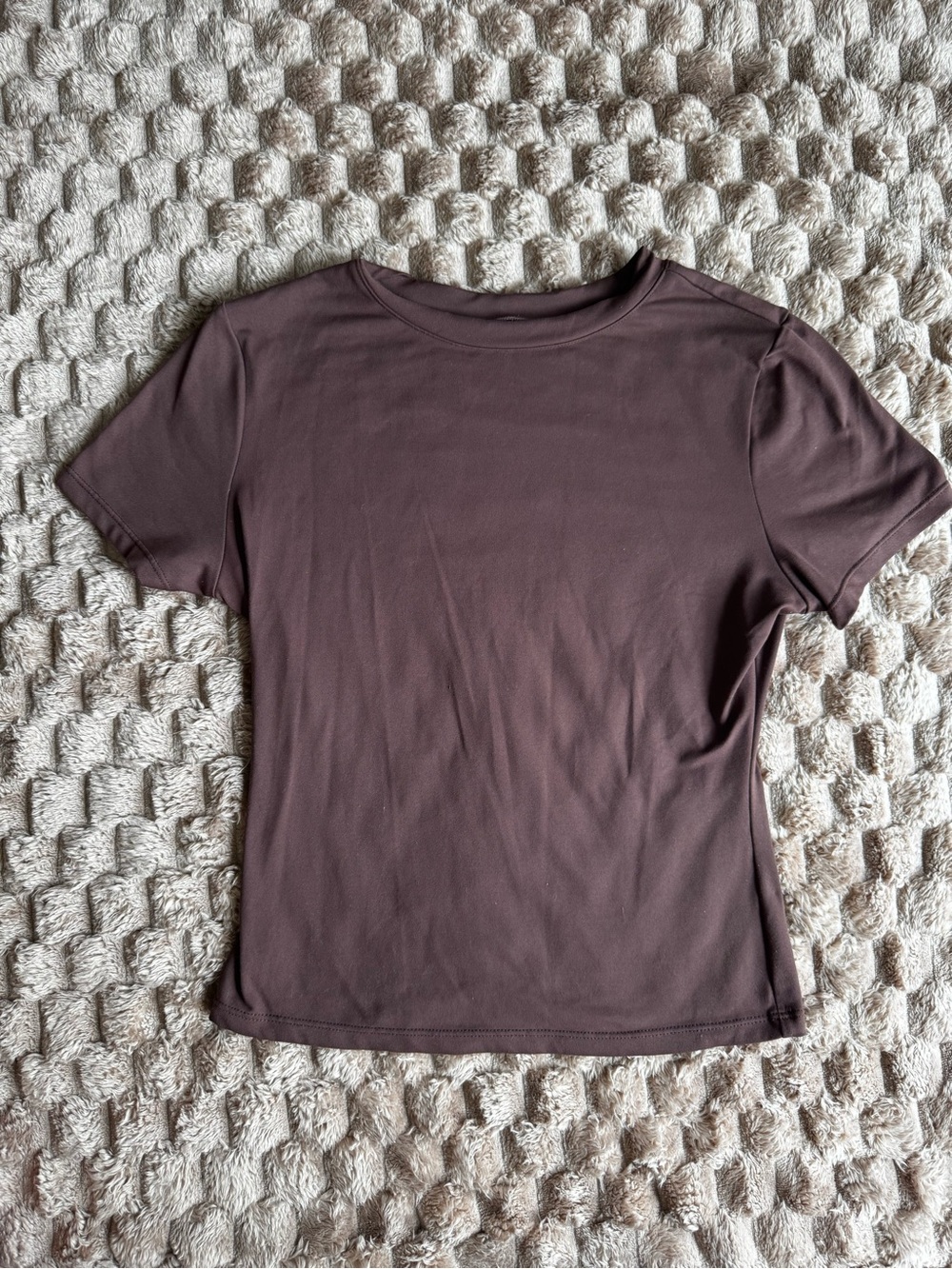 Trendy Queen Women's Short Sleeve Baby Tee - Brown